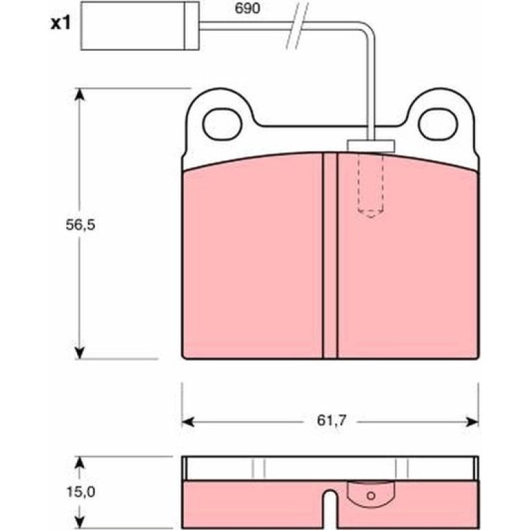 Bremsbelagsatz, Scheibenbremse GDB1252 Bremsbelagsatz, Scheibenbremse GDB1252