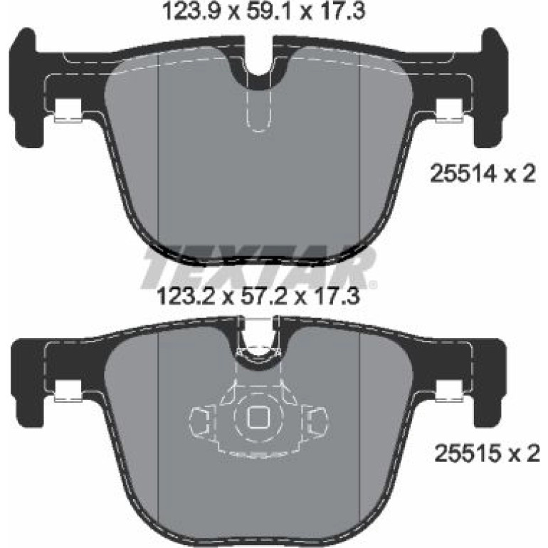 Bremsbelagsatz, Scheibenbremse 2551401 Bremsbelagsatz, Scheibenbremse 2551401