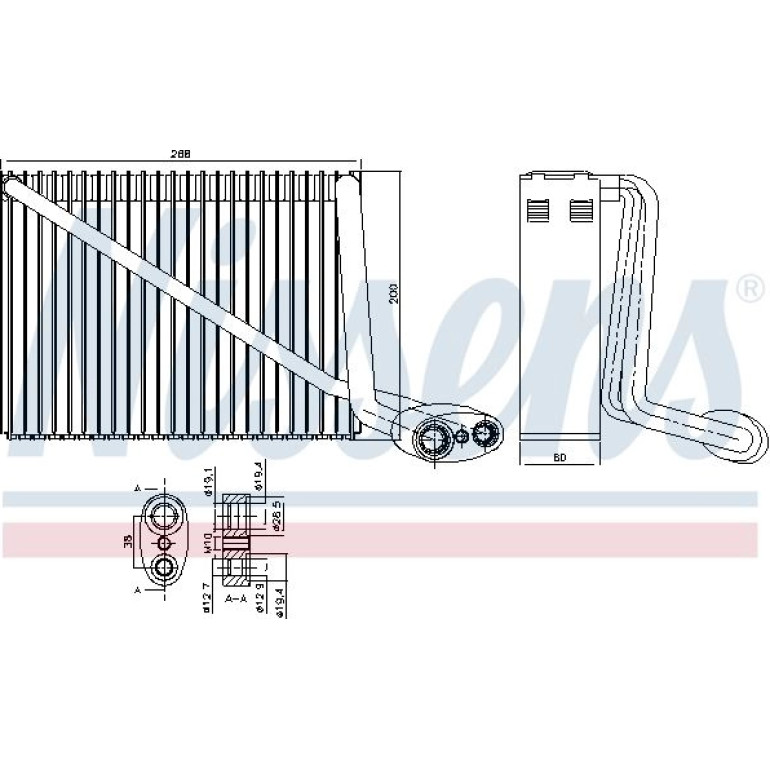 Verdampfer, Klimaanlage 92272 Verdampfer, Klimaanlage 92272