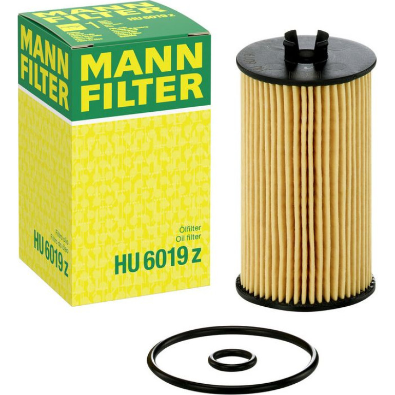 MANN-FILTER HU 6019 z Ölfilter mit Dichtung, Filtereinsatz
