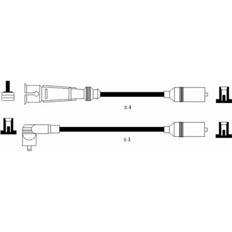 NGK 7363 Zündleitungssatz RC-VW246, 5 Leitungen NGK 7363 Zündleitungssatz RC-VW246, 5 Leitungen