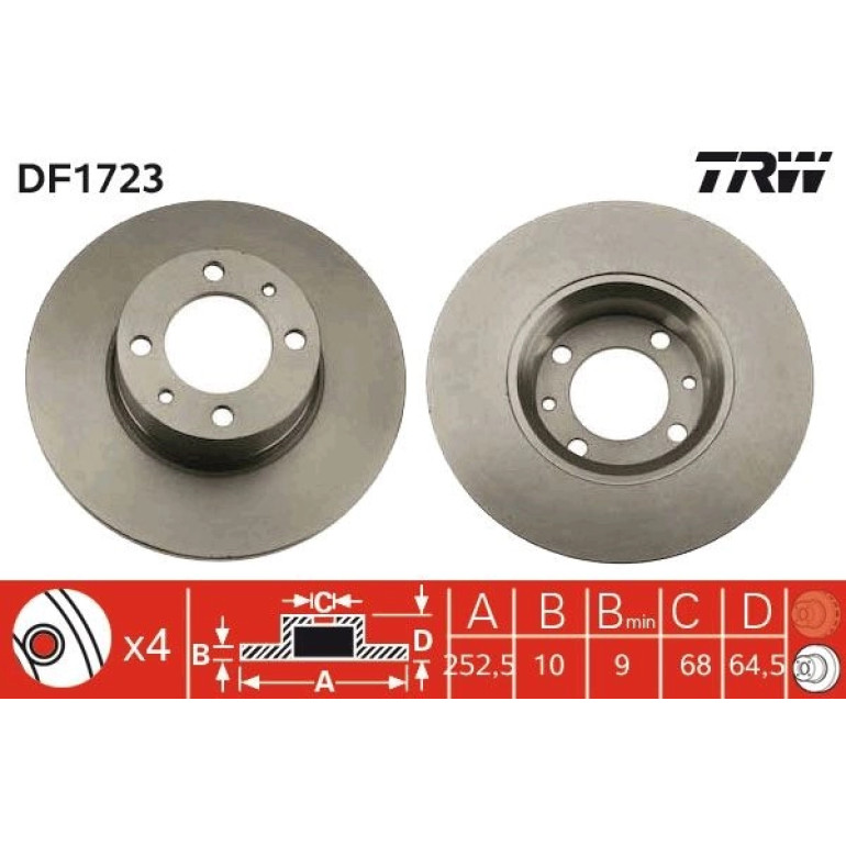 Bremsscheibe DF1723 Bremsscheibe DF1723