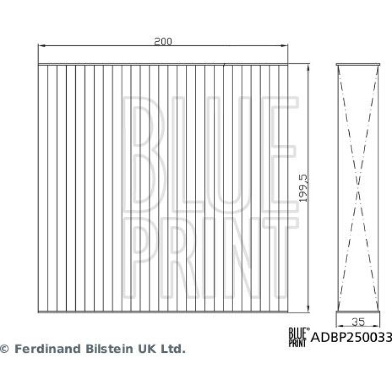 Filter, Innenraumluft ADBP250033 Filter, Innenraumluft ADBP250033