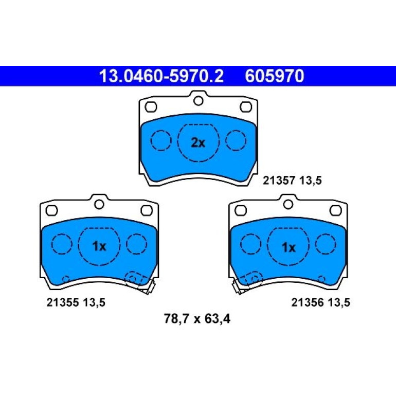 Bremsbelagsatz, Scheibenbremse 13.0460-5970.2 Bremsbelagsatz, Scheibenbremse 13.0460-5970.2