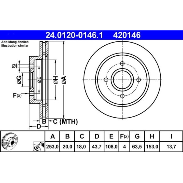 Bremsscheibe 24.0120-0146.1