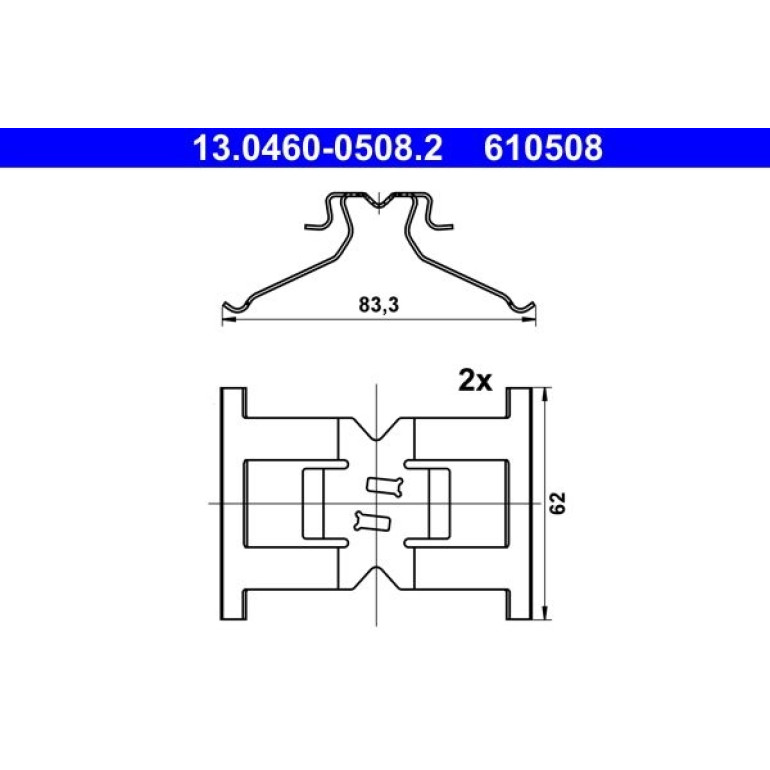 Zubehörsatz, Scheibenbremsbelag 13.0460-0508.2 Zubehörsatz, Scheibenbremsbelag 13.0460-0508.2