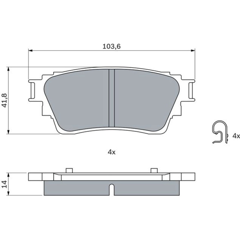 Bremsbelagsatz, Scheibenbremse 0 986 460 008 Bremsbelagsatz, Scheibenbremse 0 986 460 008