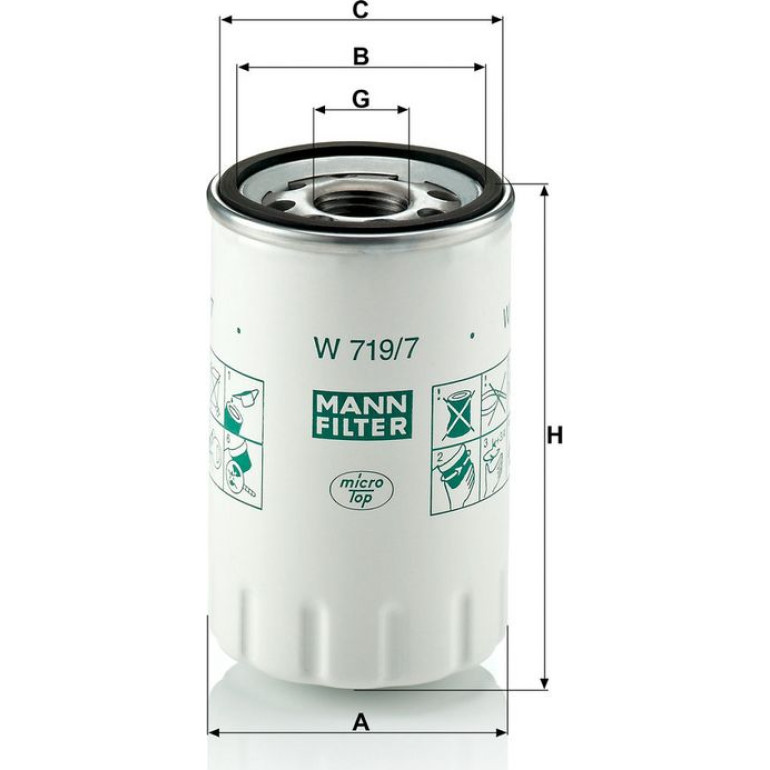 Ölfilter W 719/7 Ölfilter W 719/7