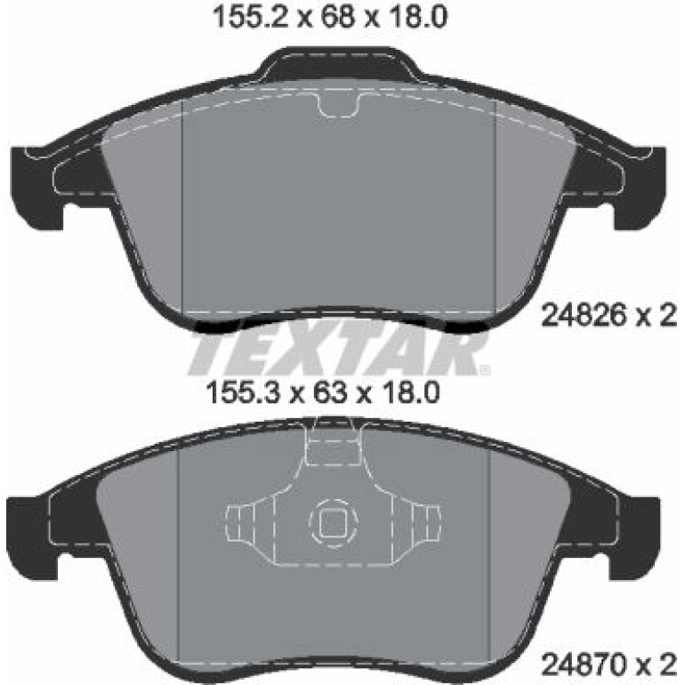 Bremsbelagsatz, Scheibenbremse 2482601