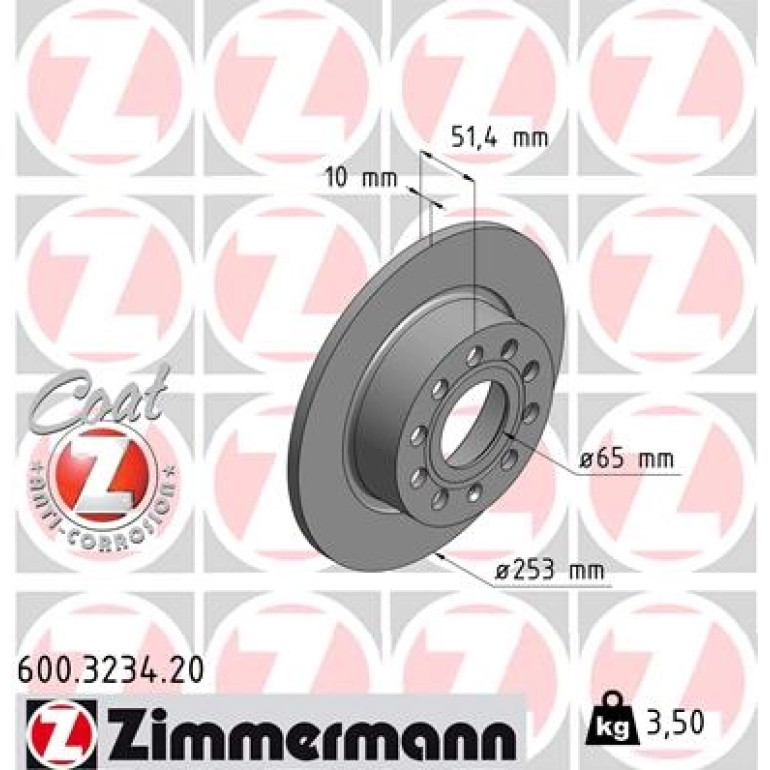 ZIMMERMANN BREMSSCHEIBEN Ø253 + BREMSBELÄGE HINTEN FÜR VW GOLF 5 6 AUDI A3 ZIMMERMANN BREMSSCHEIBEN Ø253 + BREMSBELÄGE HINTEN FÜR VW GOLF 5 6 AUDI A3