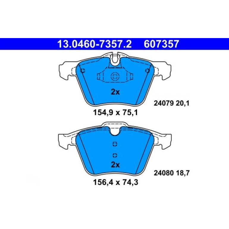 Bremsbelagsatz, Scheibenbremse 13.0460-7357.2 Bremsbelagsatz, Scheibenbremse 13.0460-7357.2