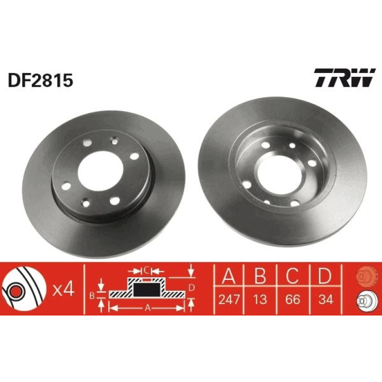Bremsscheibe DF2815 Bremsscheibe DF2815