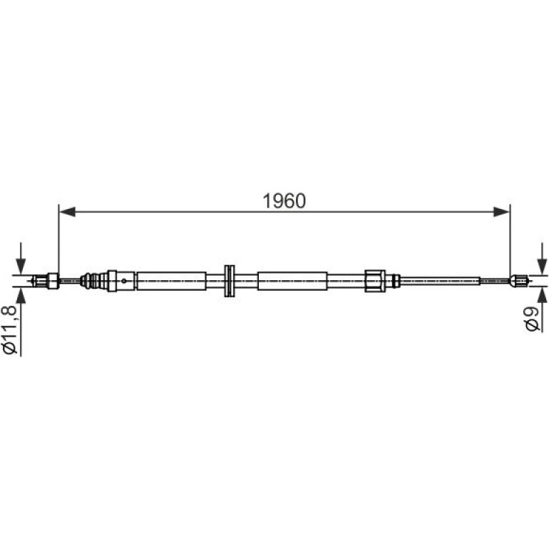 Seilzug, Feststellbremse 1 987 482 432 Seilzug, Feststellbremse 1 987 482 432