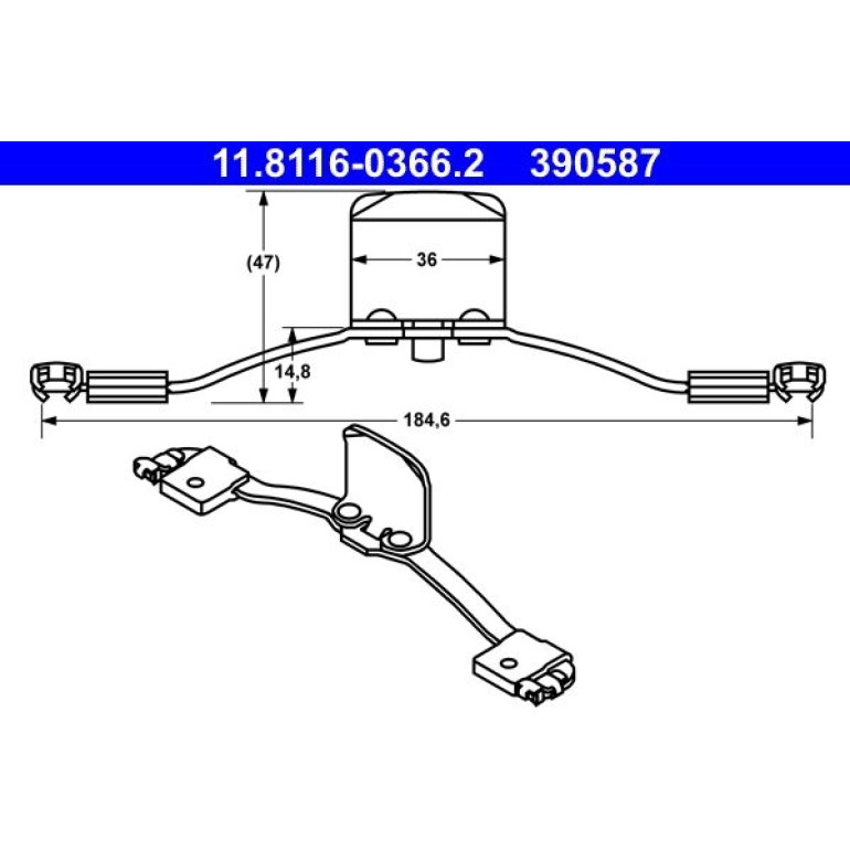 Feder, Bremssattel 11.8116-0366.2 Feder, Bremssattel 11.8116-0366.2