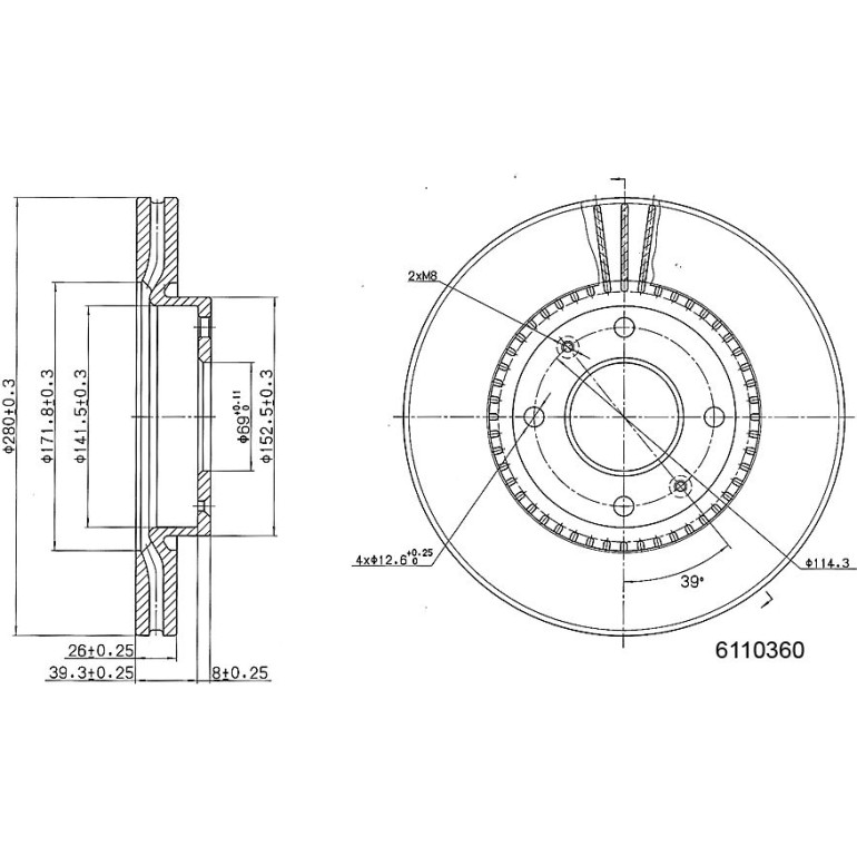 Bremsscheibe 6110360