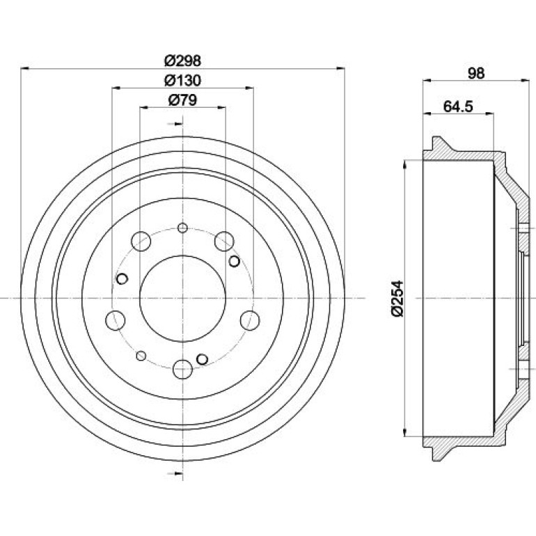Bremstrommel 8DT 355 302-191