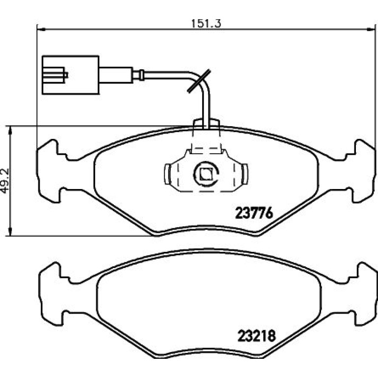 Bremsbelagsatz, Scheibenbremse 8DB 355 008-811