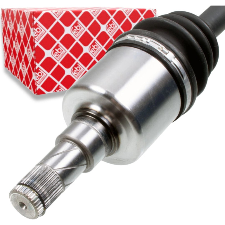 FEBI BILSTEIN 182443 Antriebswelle Vorderachse links, mit Mutter FEBI BILSTEIN 182443 Antriebswelle Vorderachse links, mit Mutter