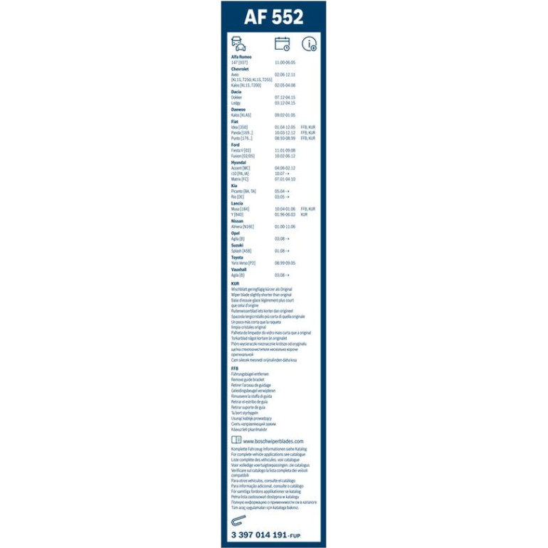 BOSCH AF 552 Scheibenwischer Aerofit 3 397 014 191