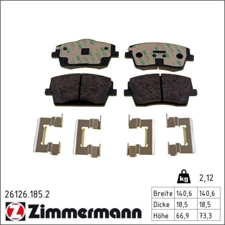 Bremsbelagsatz, Scheibenbremse 26126.185.2 Bremsbelagsatz, Scheibenbremse 26126.185.2