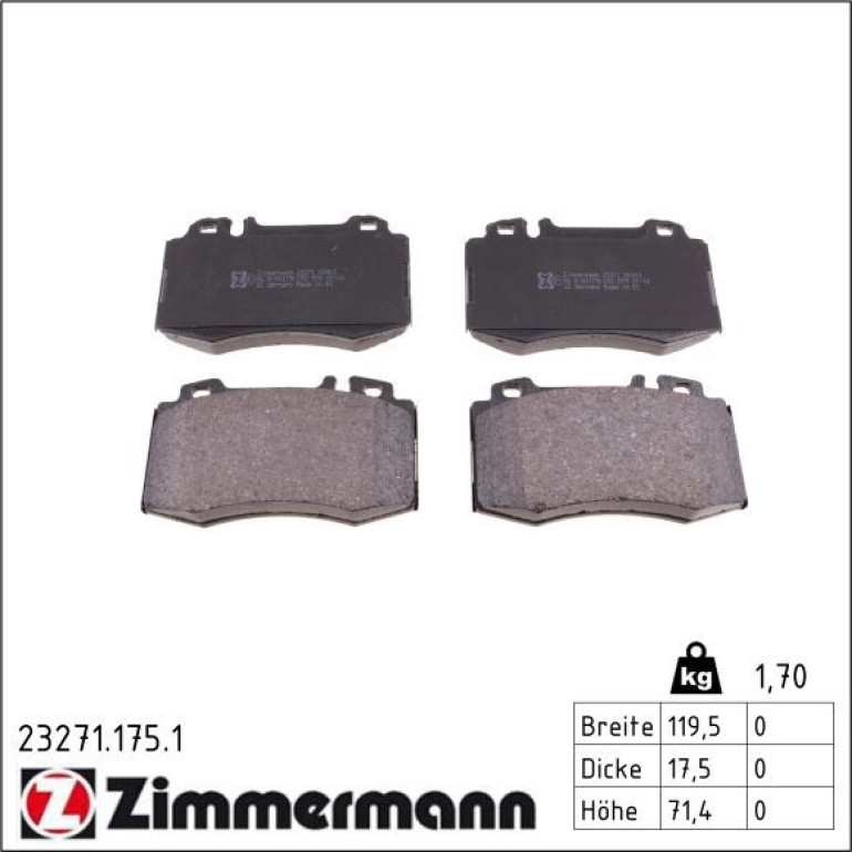 Bremsbelagsatz, Scheibenbremse 23271.175.1 Bremsbelagsatz, Scheibenbremse 23271.175.1