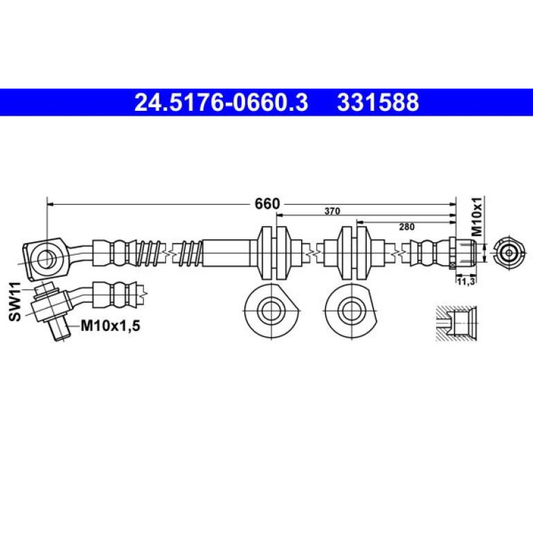 Bremsschlauch 24.5176-0660.3 Bremsschlauch 24.5176-0660.3