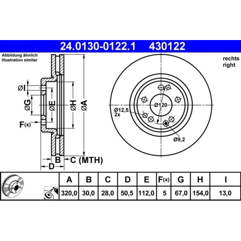 Bremsscheibe 24.0130-0122.1