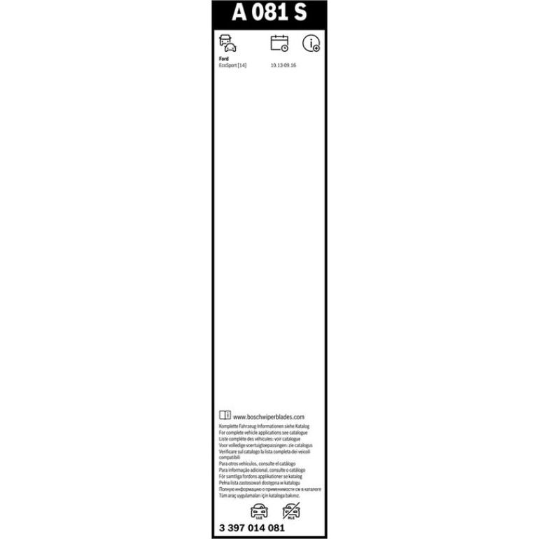 BOSCH A 081 S Scheibenwischer Aerotwin 3 397 014 081 BOSCH A 081 S Scheibenwischer Aerotwin 3 397 014 081