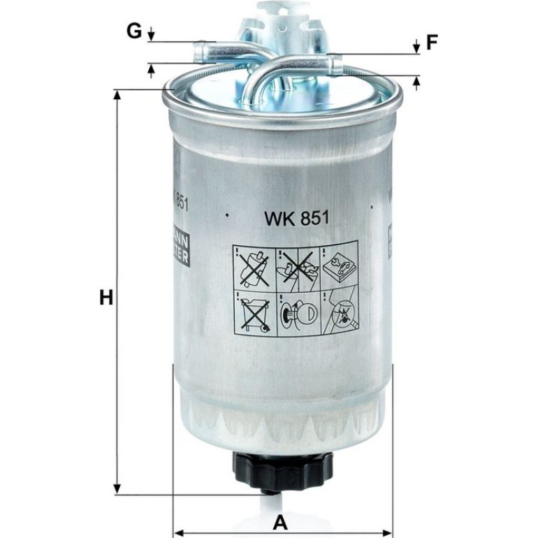 Kraftstofffilter WK 851 Kraftstofffilter WK 851
