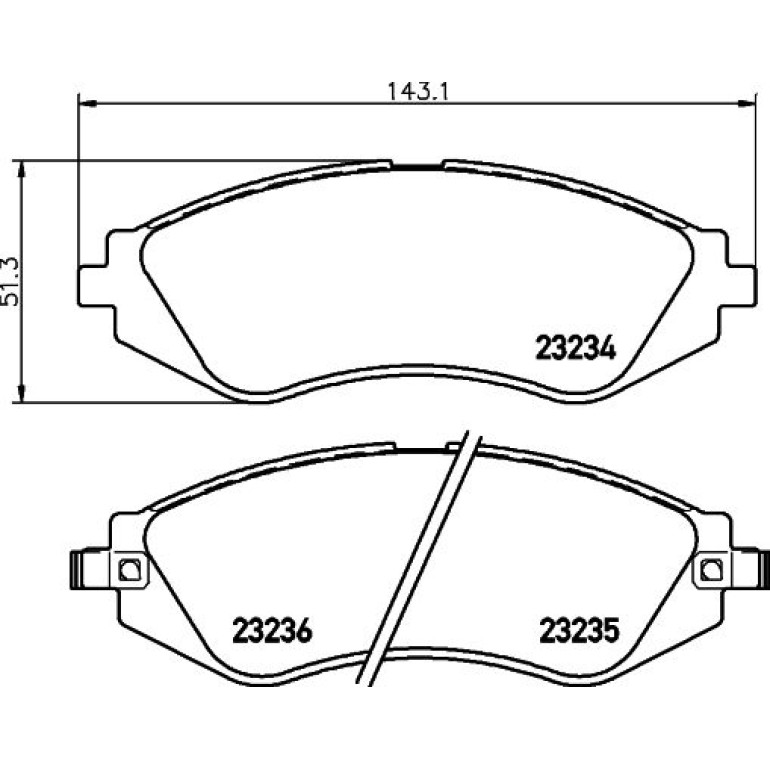 Bremsbelagsatz, Scheibenbremse 8DB 355 017-141 Bremsbelagsatz, Scheibenbremse 8DB 355 017-141