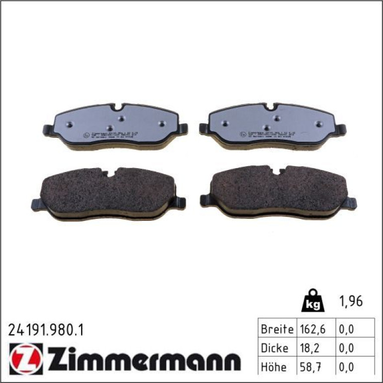 Bremsbelagsatz, Scheibenbremse 24191.980.1 Bremsbelagsatz, Scheibenbremse 24191.980.1