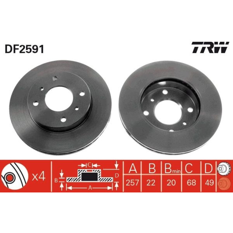 Bremsscheibe DF2591 Bremsscheibe DF2591