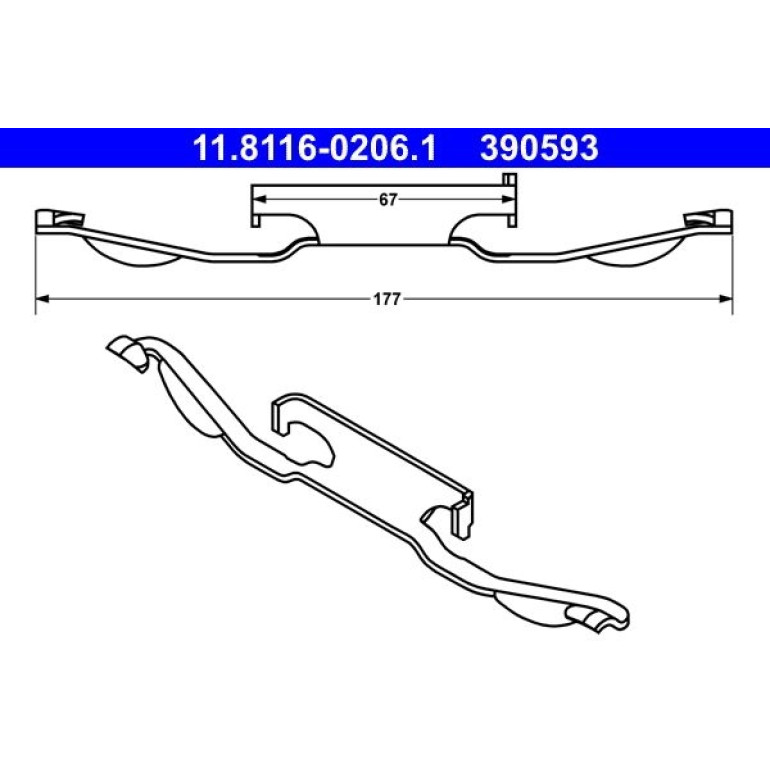 Feder, Bremssattel 11.8116-0206.1