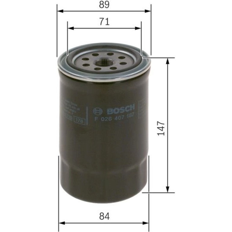 BOSCH F 026 407 187 Ölfilter BOSCH F 026 407 187 Ölfilter