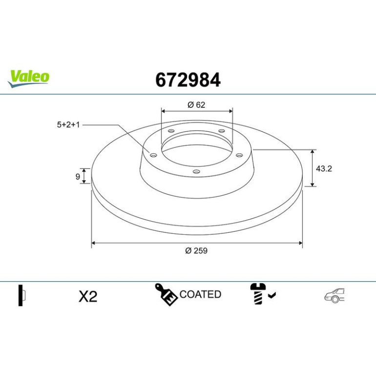 Bremsscheibe 672984 Bremsscheibe 672984