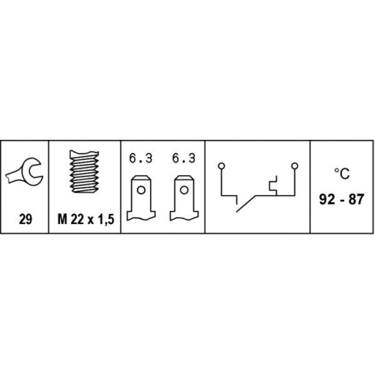 Temperaturschalter, Kühlerlüfter 6ZT 007 800-001 Temperaturschalter, Kühlerlüfter 6ZT 007 800-001