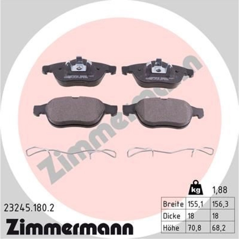 Bremsbelagsatz, Scheibenbremse 23245.180.2 Bremsbelagsatz, Scheibenbremse 23245.180.2