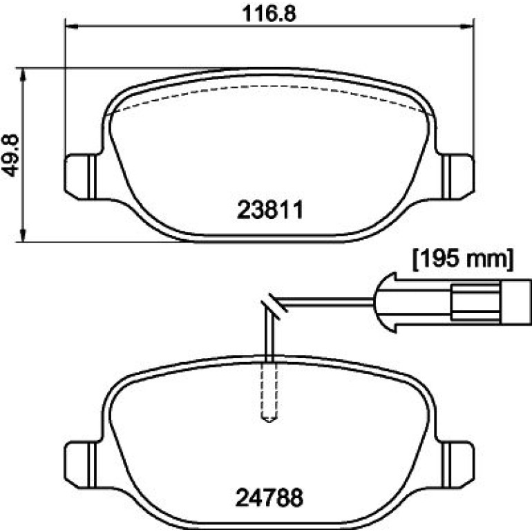 Bremsbelagsatz, Scheibenbremse 8DB 355 015-571 Bremsbelagsatz, Scheibenbremse 8DB 355 015-571