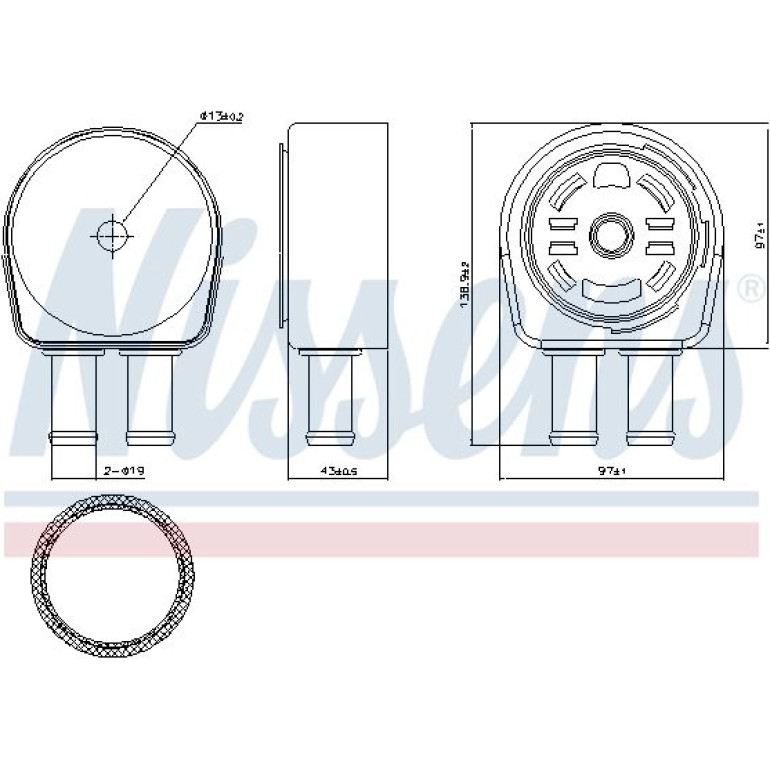 Ölkühler, Motoröl 90946 Ölkühler, Motoröl 90946