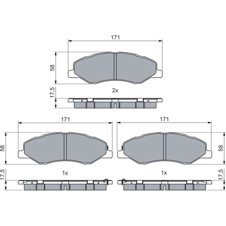 Bremsbelagsatz, Scheibenbremse 0 986 460 068 Bremsbelagsatz, Scheibenbremse 0 986 460 068
