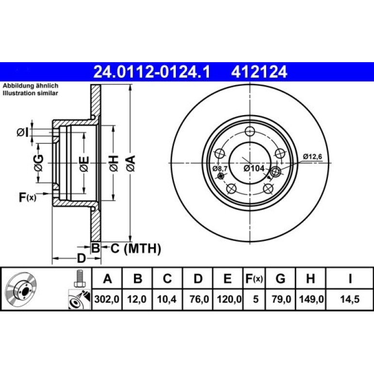 Bremsscheibe 24.0112-0124.1