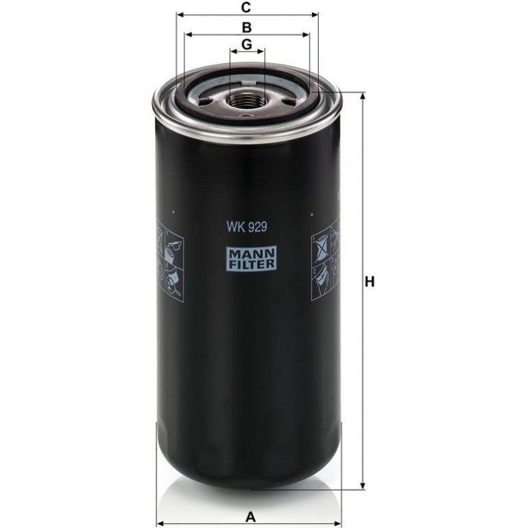 Kraftstofffilter WK 929 X Kraftstofffilter WK 929 X