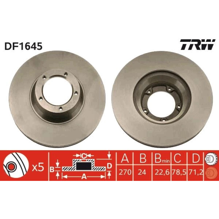 Bremsscheibe DF1645 Bremsscheibe DF1645