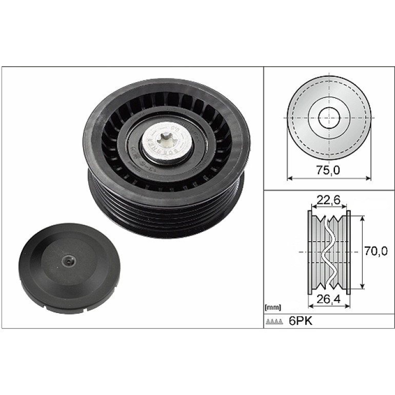 Umlenk-/Führungsrolle, Keilrippenriemen 532 0344 10 Umlenk-/Führungsrolle, Keilrippenriemen 532 0344 10