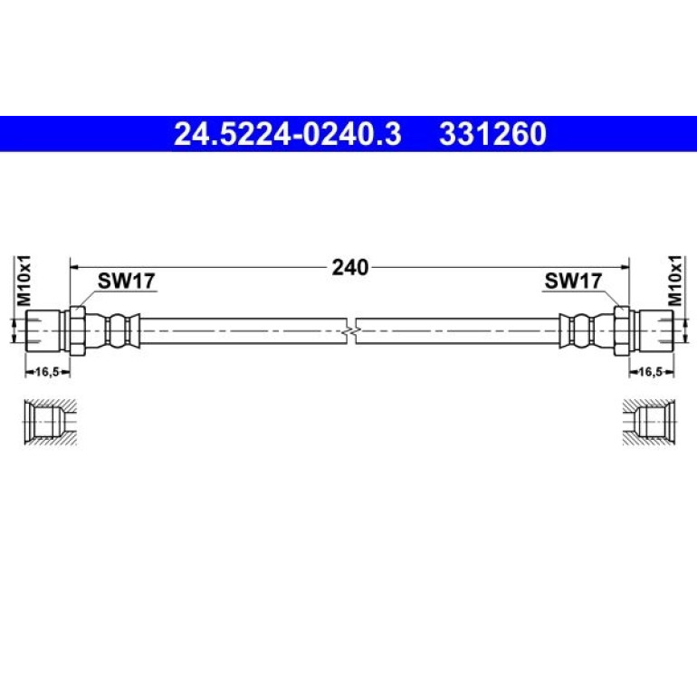 Bremsschlauch 24.5224-0240.3