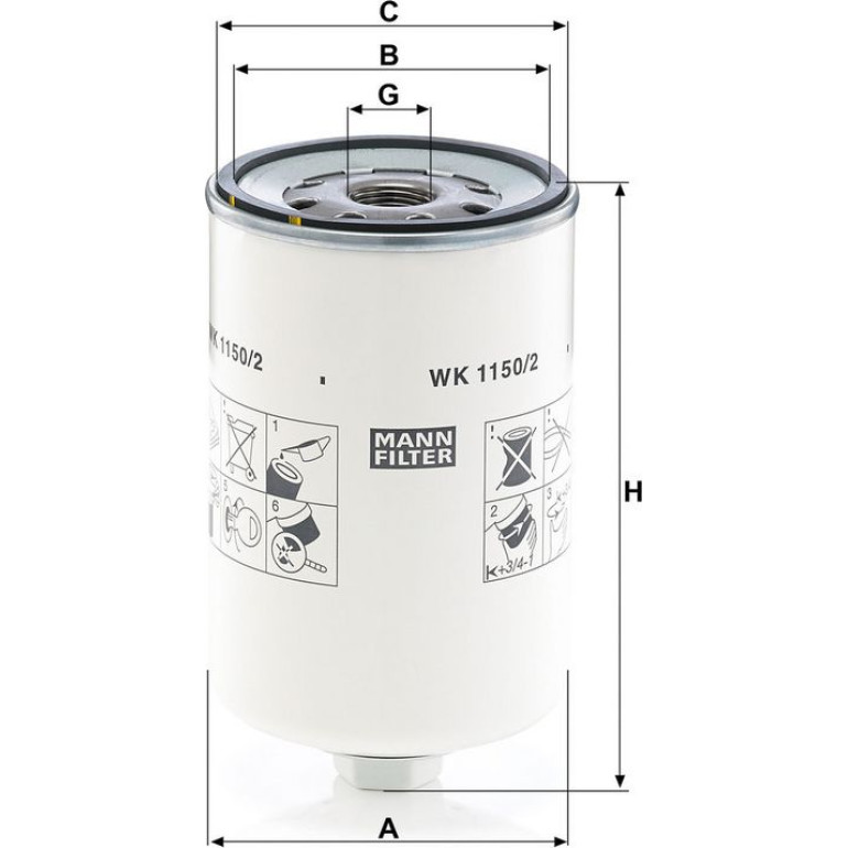 Kraftstofffilter WK 1150/2 Kraftstofffilter WK 1150/2