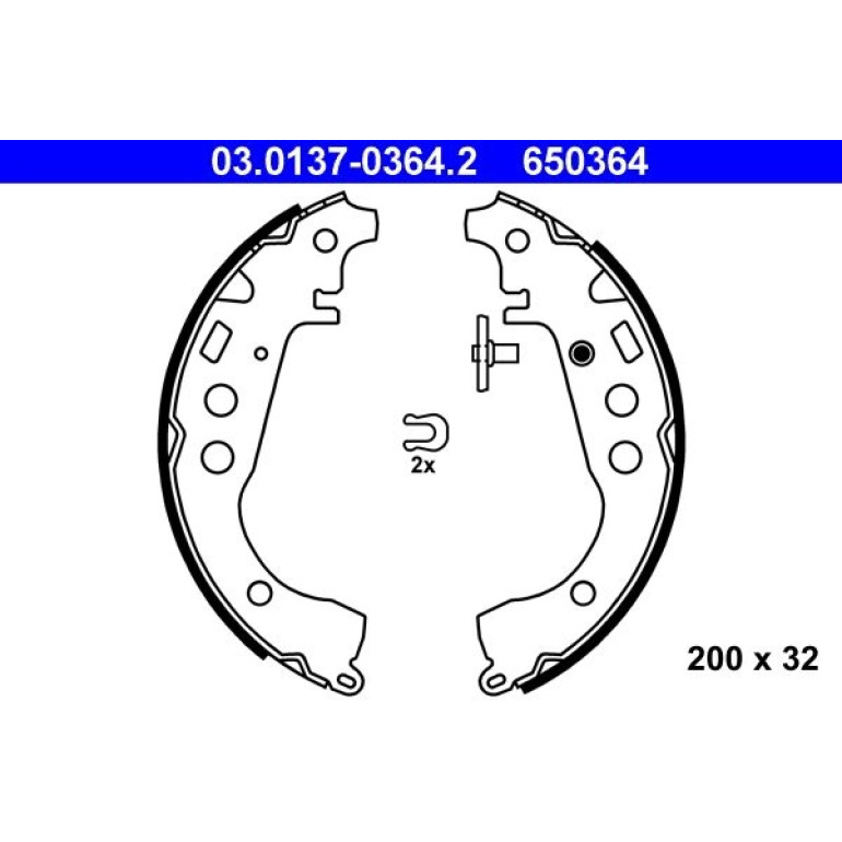 Bremsbackensatz 03.0137-0364.2