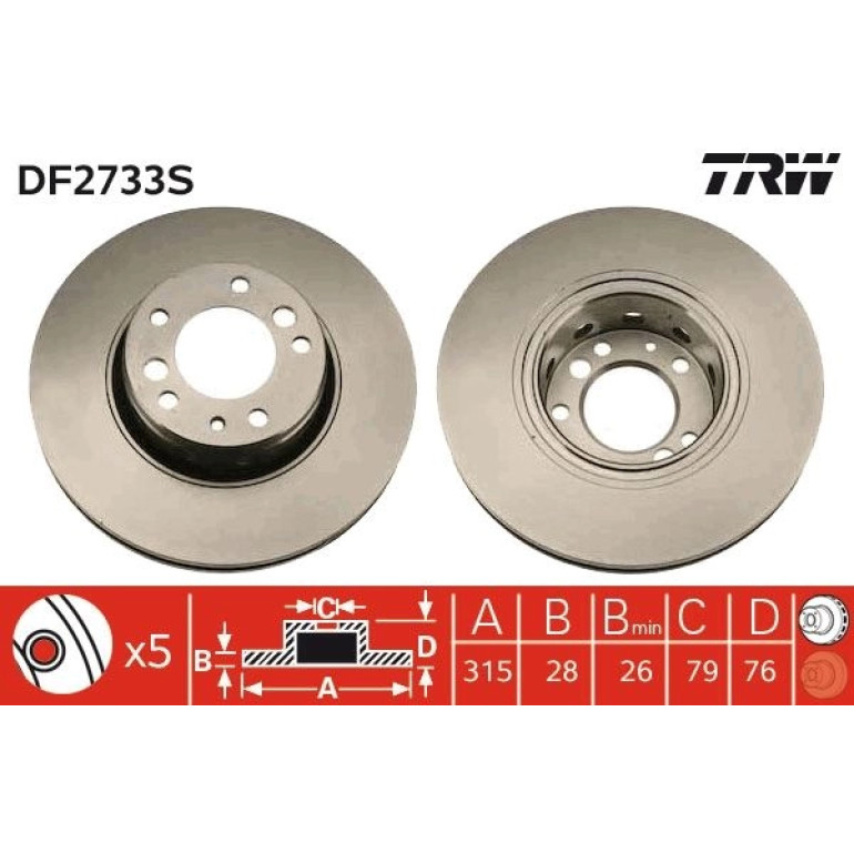 Bremsscheibe DF2733S Bremsscheibe DF2733S