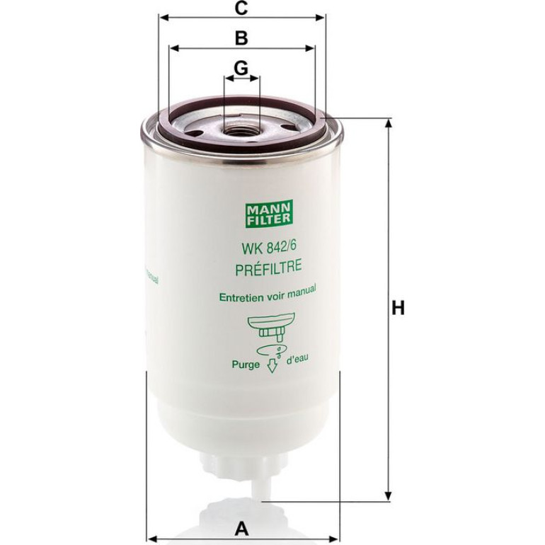 Kraftstofffilter WK 842/6 Kraftstofffilter WK 842/6