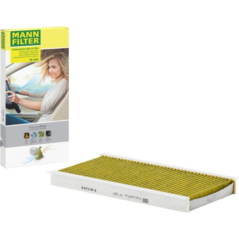 MANN-FILTER FP 3337 Innenraumfilter FreciousPlus Aktivkohlefilter mit Polyphenol, antibakteriell, Feinstaubfilter (PM 2.5) MANN-FILTER FP 3337 Innenraumfilter FreciousPlus Aktivkohlefilter mit Polyphenol, antibakteriell, Feinstaubfilter (PM 2.5)